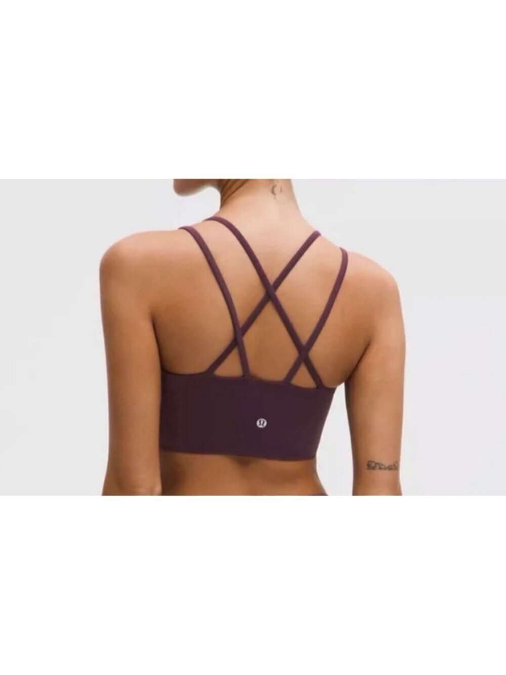 lululemon Like a Cloud Ribbed Longline Bra Light Support, B/C Cup. New plum Sz 2 - Picture 2 of 10